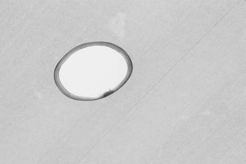 Fabric pattern cover rooftop with a round hole on it Stock Photos