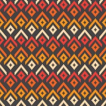 Fabric pattern geometric. Design of graphic pattern design by retro geometr.. Illustrazione stock