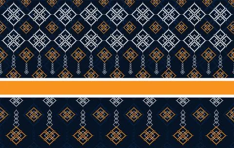 Fabric pattern gold white diamond textile design Stock Illustration