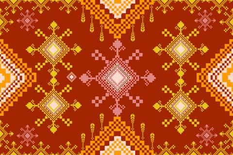 Fabric pattern pixel art 3 Stock Illustration