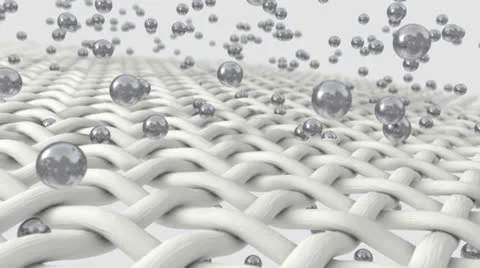 Fabric With Penetrating Silver Molecules EDIT Stock Footage 23196152