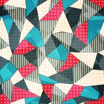 Fabric pieces seamless pattern イラスト素材