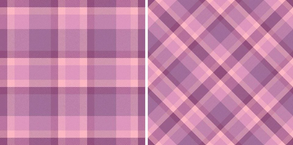 Fabric plaid pattern of texture seamless background with a tartan vector te.. Stock Illustration