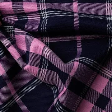 Fabric plaid texture background. pink and black check pattern. Stock Photos