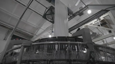 Fabric production on a loom Видео 237014987