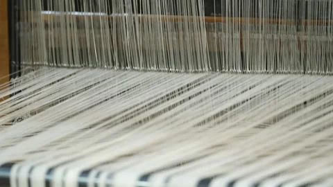 Fabric production from thread Stock Footage 293983393