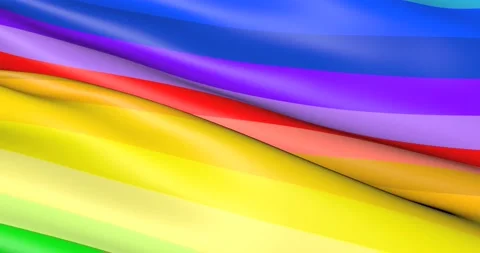 Fabric is rainbow in the wind. Stock Footage 167263520