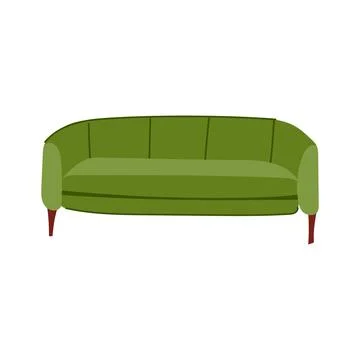 Fabric reception sofa cartoon vector illustration Stock Illustration