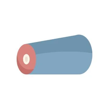Fabric roll lying horizontally for sewing and tailoring Illustrazione stock