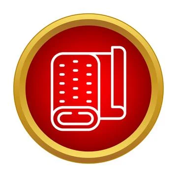 Fabric roll textile material manufacturing supply icon Stock Illustration