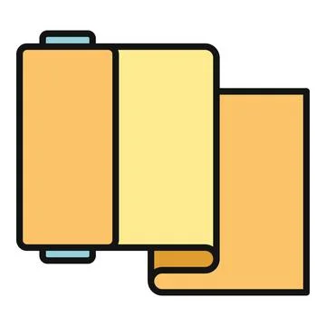 Fabric roll unwinding material for craft and sewing Stock Illustration