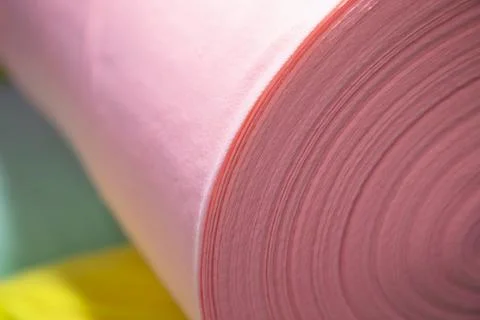 Fabric rolls Closeup focus pattern texture background Stock Photos