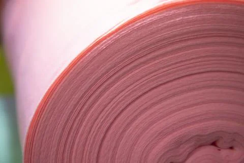 Fabric rolls Closeup focus pattern texture background Stock Photos