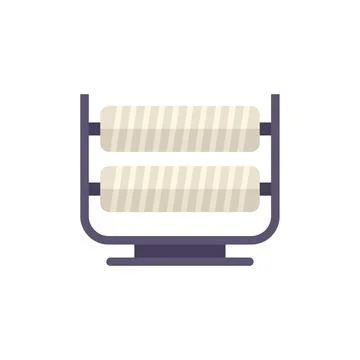 Fabric rolls on textile industry machine for pattern making and clothing Stock Illustration