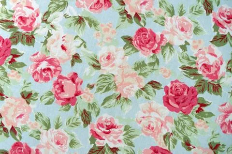 Fabric Rose Pattern Stock Photos
