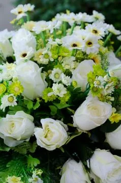 Fabric roses Stock Photos