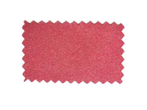 Fabric sample A fabric swatch with zig zag border cut with pinking shears ... Stock Photos