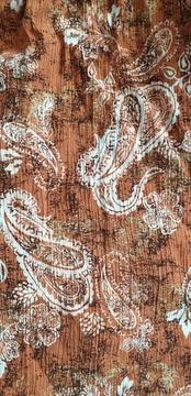Fabric sample, with patterns , brown and white color Stock Photos