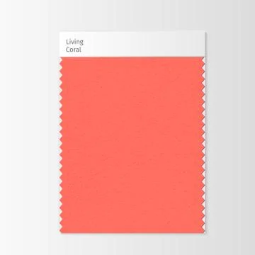 Fabric sample, textile swatch template for interior design mood board with Stock Illustration