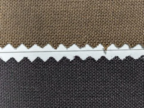 Fabric samples, close up shot. Background and texture for design. Stock Photos