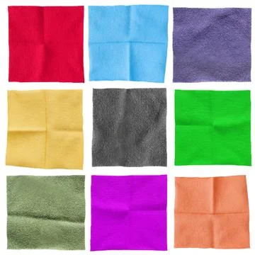 Fabric samples isolated Stock Photos