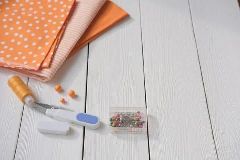 Fabric samples for kids interiot or clothes. Fotos Stock