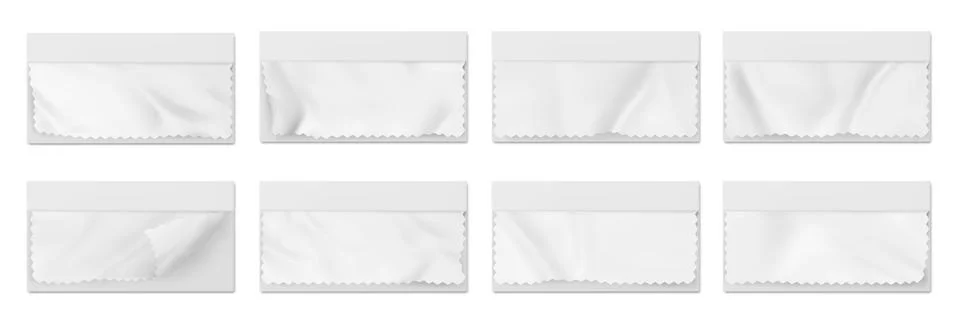 Fabric samples mockup, template of textile samples Stock Illustration