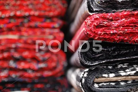 Fabric samples Stock Photos
