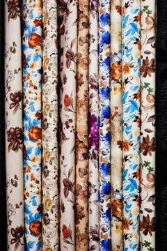 Fabric samples for textil Stock Photos