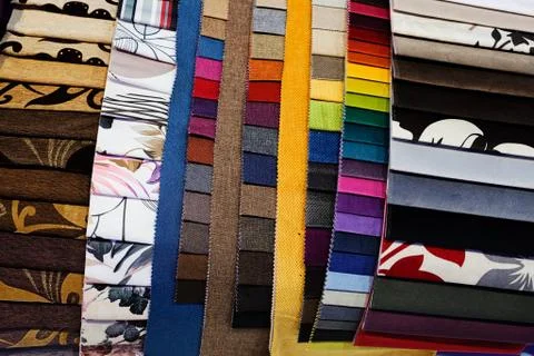 Fabric samples for textil Stock Photos