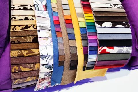 Fabric samples for textil Stock Photos