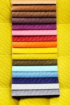 Fabric samples for textil Stock Photos