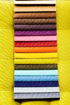 Fabric samples for textil Stock Photos