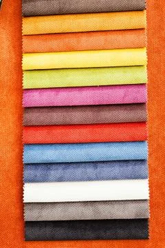 Fabric samples for textil Stock Photos