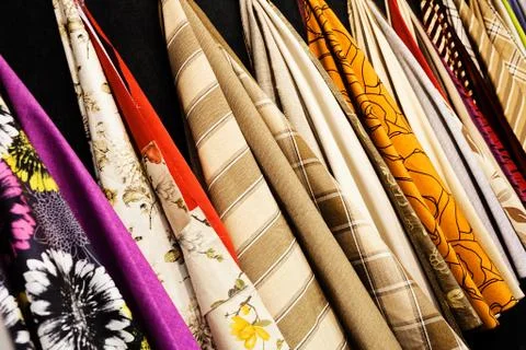 Fabric samples for textil Stock Photos