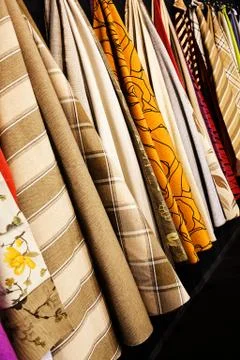 Fabric samples for textil Stock Photos