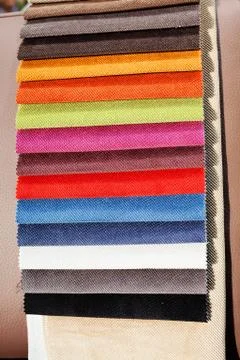 Fabric samples for textil Stock Photos