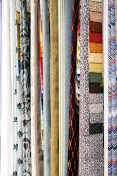 Fabric samples for textil Stock Photos