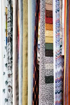 Fabric samples for textil Stock Photos