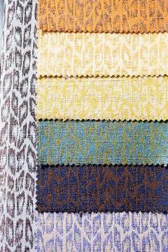 Fabric samples for textil Stock Photos