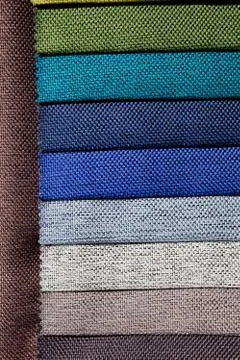 Fabric samples for textil Stock Photos