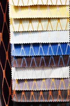 Fabric samples for textil Stock Photos