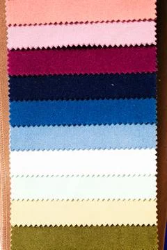 Fabric samples for textil Stock Photos