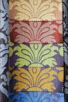 Fabric samples for textil Stock Photos