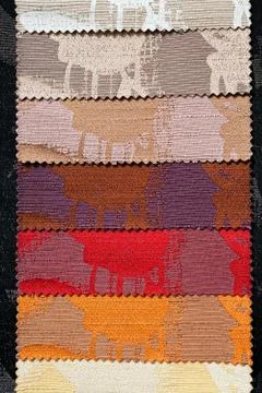 Fabric samples for textil Stock Photos