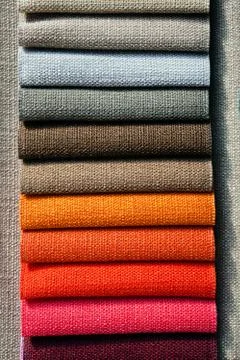 Fabric samples for textil Stock Photos