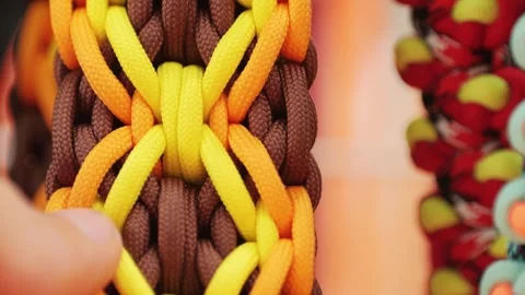 Fabric samples textile in market shop, colorful palette cloth accessories Stock Footage 285660128