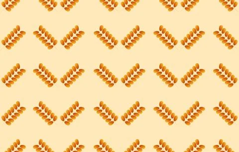 Fabric Seamless pattern background of autumn concept yellow leaves. Stock Illustration