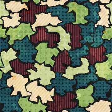 Fabric seamless pattern with grunge effect Stock Illustration