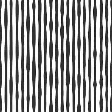 Fabric seamless pattern with textile line texture, black on white background Illustrazione stock